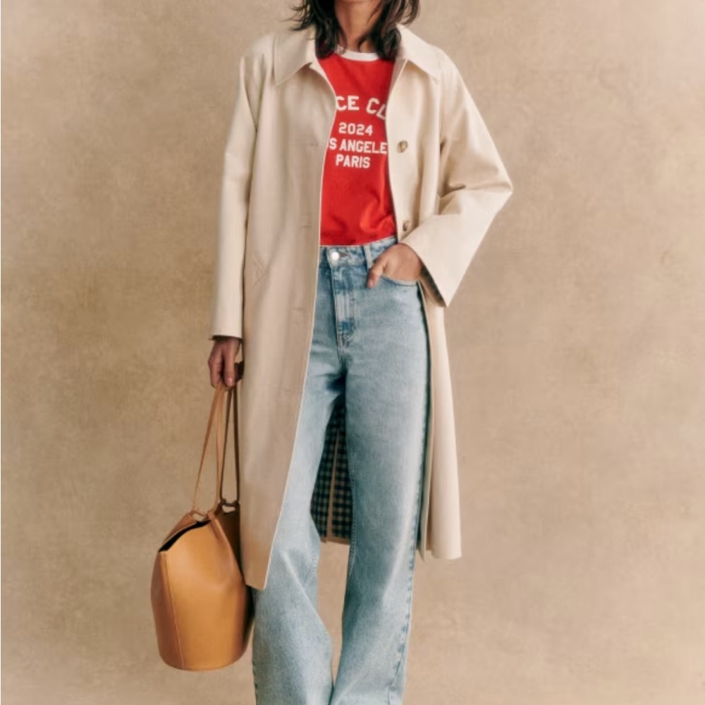 Clyde trench coat, ecru